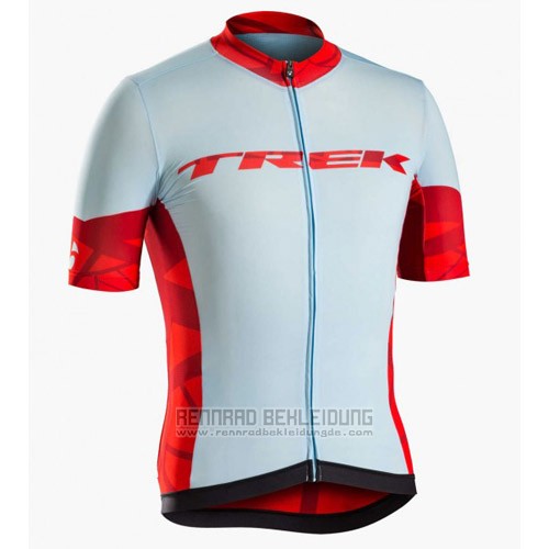 2016 Fahrradbekleidung Trek Bontrager Blau und Rot Trikot Kurzarm und Tragerhose